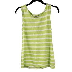 J Jill Green Sleeveless Linen Tank Top Womens Size Extra Small XS Summer